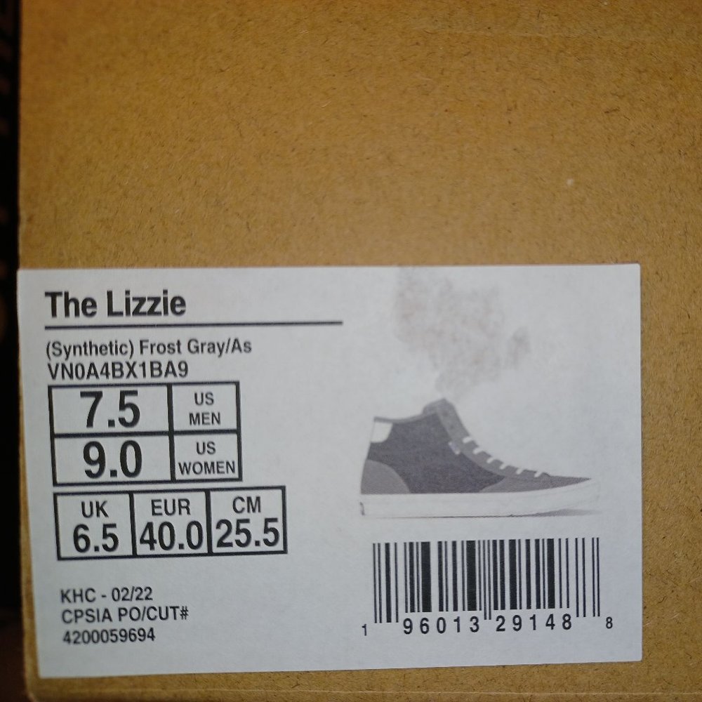 Vans The Lizzie Men's 7.5/Womens 9 Synthetic Frost Gray/As VN0A4BX1BA9 Sneakers - Picture 2 of 13